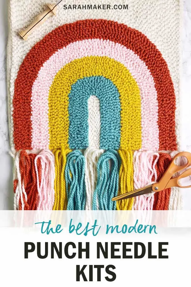 17 Modern Punch Needle Kits for Beginners - Sarah Maker