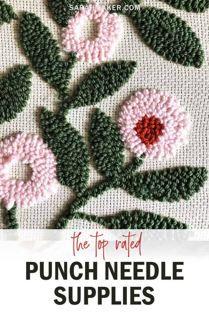 8 Floral Pattern Punch Needle Kit