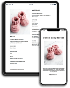 Classic Crochet Baby Booties with Folded Cuff - Free Pattern - Sarah Maker