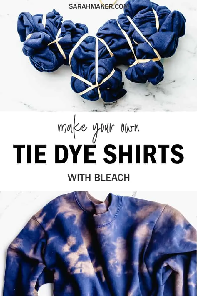 How to Bleach Tie Dye a Sweatshirt Easy DIY Sarah Maker