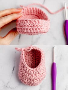 Classic Crochet Baby Booties with Folded Cuff - Free Pattern - Sarah Maker