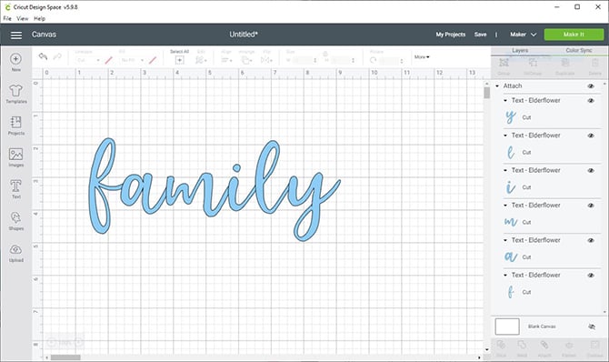 how to join cursive text with the weld tool in cricut design space