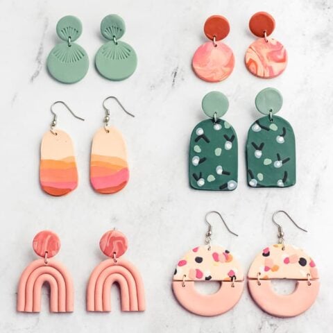 Polymer Clay Cutters for Earrings Polymer Clay Cutters for Jewelry Making  Plastic Polymer Clay Molds Earring Cutters for Polymer Clay Earring/Jewelry  Making Tool for DIY - orange 