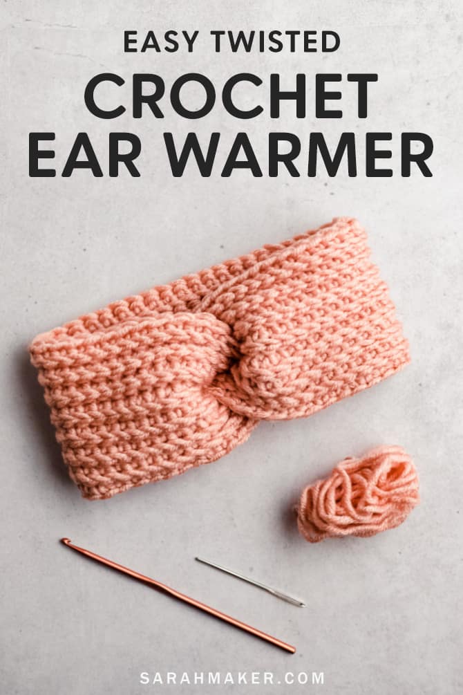 Twisted Ear Warmer - Free Crochet Pattern and Video Tutorial - You Should  Craft