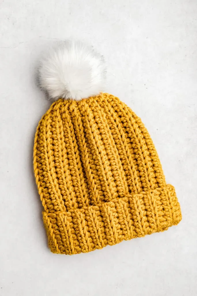 How to Crochet a Hat - Ribbed Beanie for Beginners