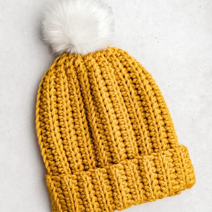 Easy Crochet Hat Pattern - Chunky Ribbed Beanie