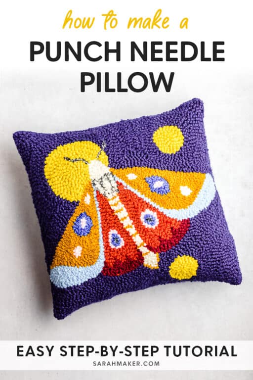 How to Make A Punch Needle Pillow - Sarah Maker