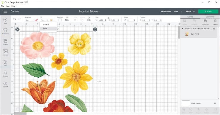 resizing the image to fit in Cricut Design Space