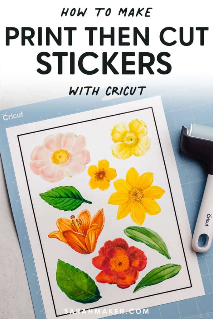 pin image for how to make print then cut stickers with cricut