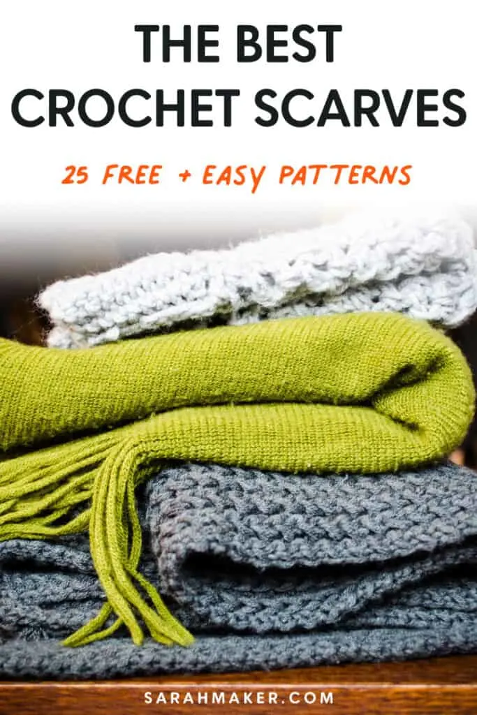 45+ Free Easy Crochet Scarf Patterns for Beginners - Sarah Maker