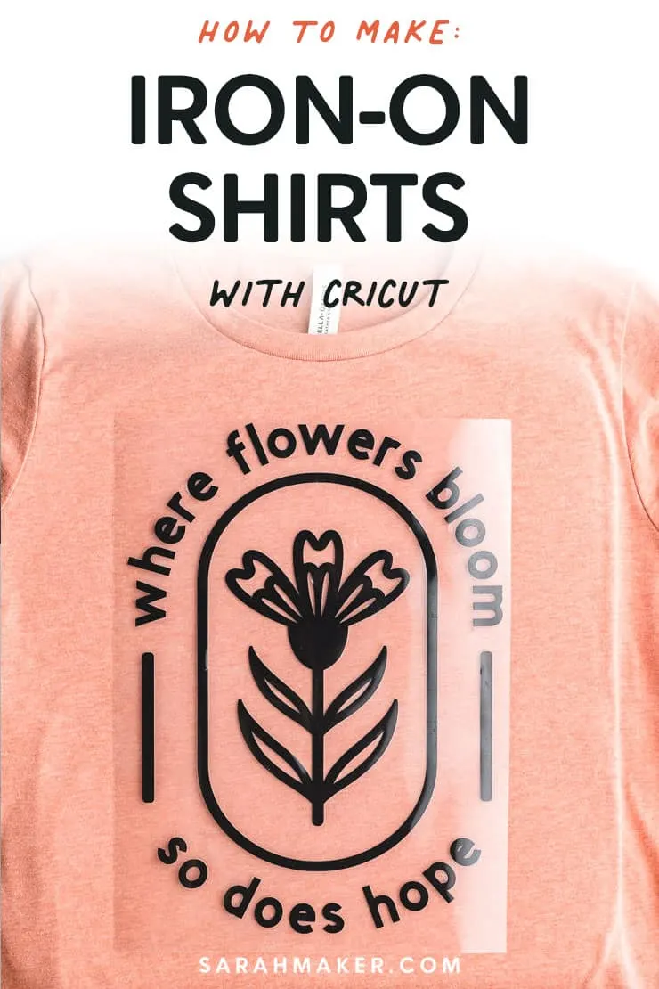 Cricut Iron On Vinyl Tutorial: T Shirt - So Fontsy