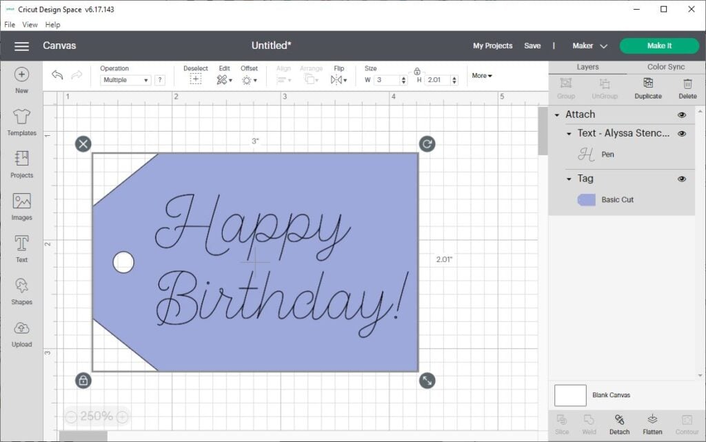 How to Use Attach in Cricut Design Space - Sarah Maker