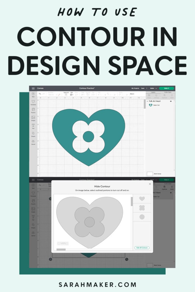 How to use Contour in Cricut Design Space - Sarah Maker