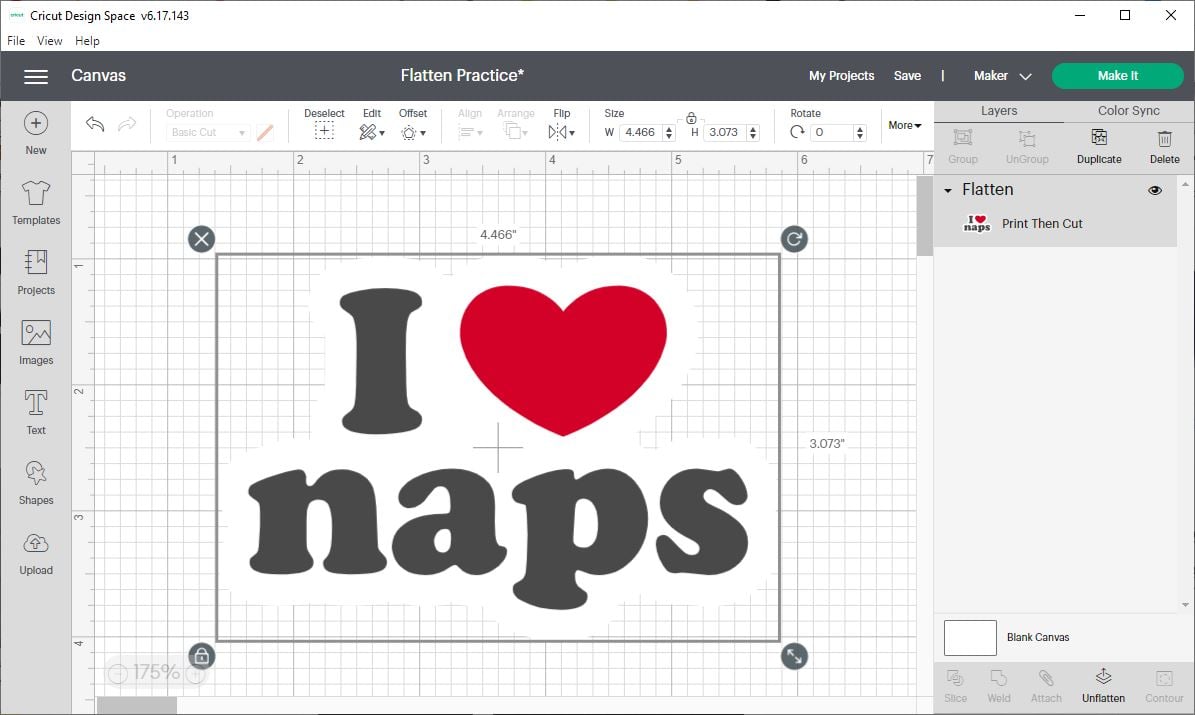 How to Use Flatten in Cricut Design Space