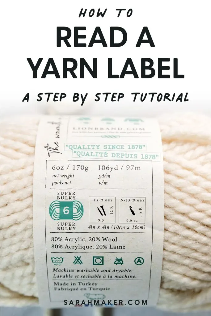 How to Read Yarn Labels and Symbols - Sarah Maker