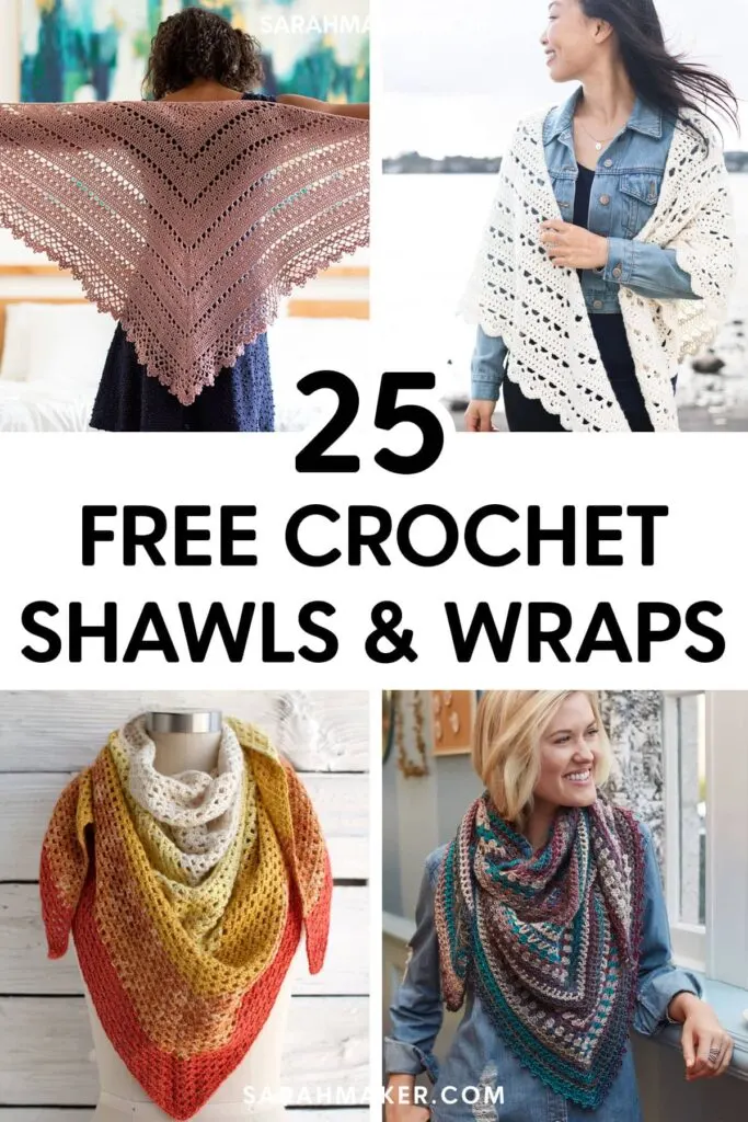 25 Free Crochet Shawl and Wrap Patterns - Sarah Maker