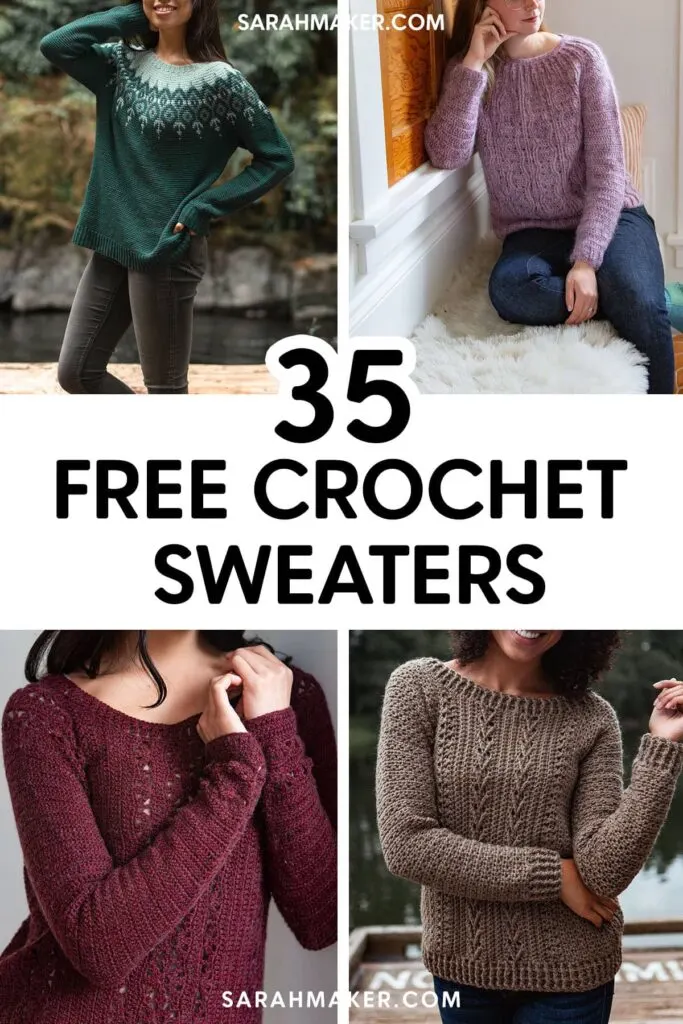 Simple Textured Crochet Sweater - Free Pattern + Video