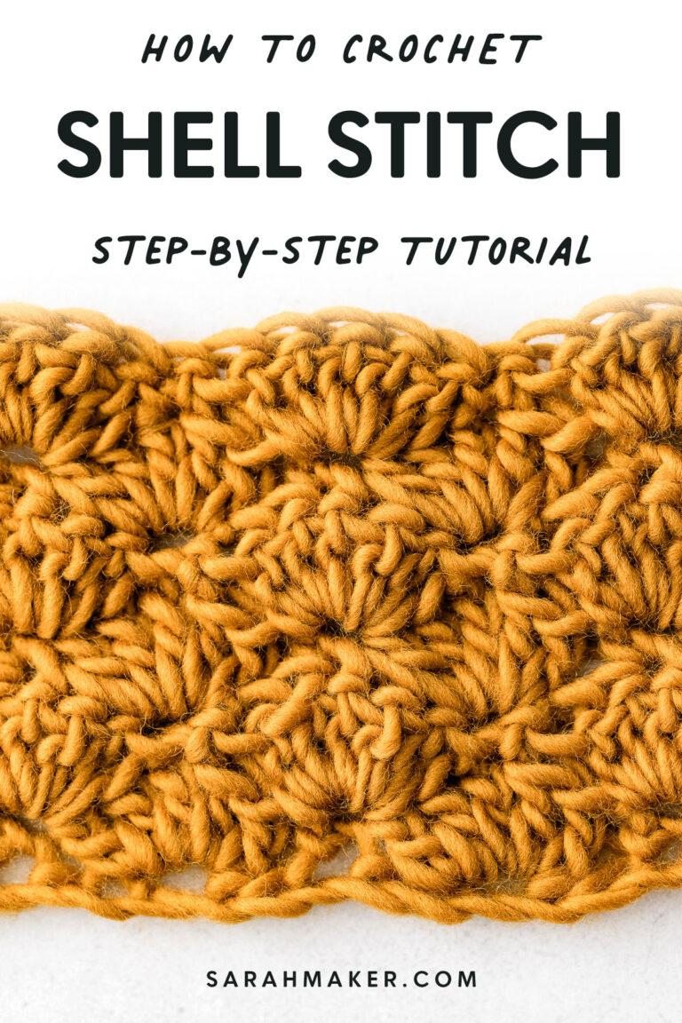 How to Crochet Shell Stitch (Step-by-Step Tutorial) - Sarah Maker