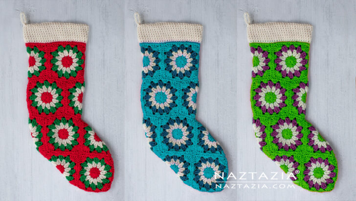 25 Free Crochet Christmas Stocking Patterns - Sarah Maker