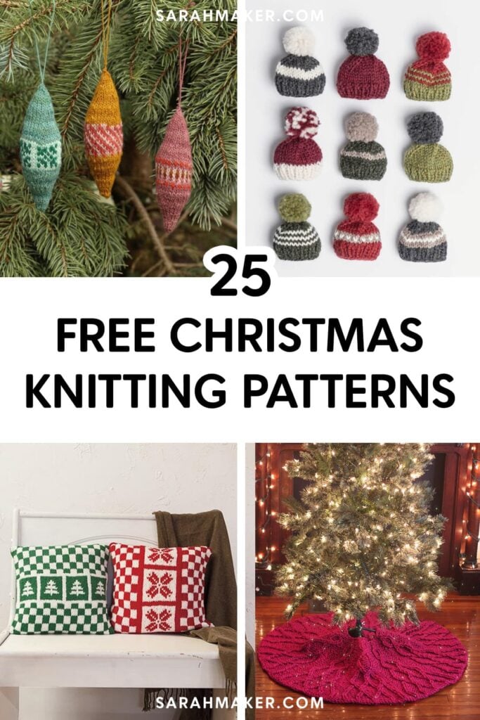 25 Free Christmas Knitting Patterns - Sarah Maker