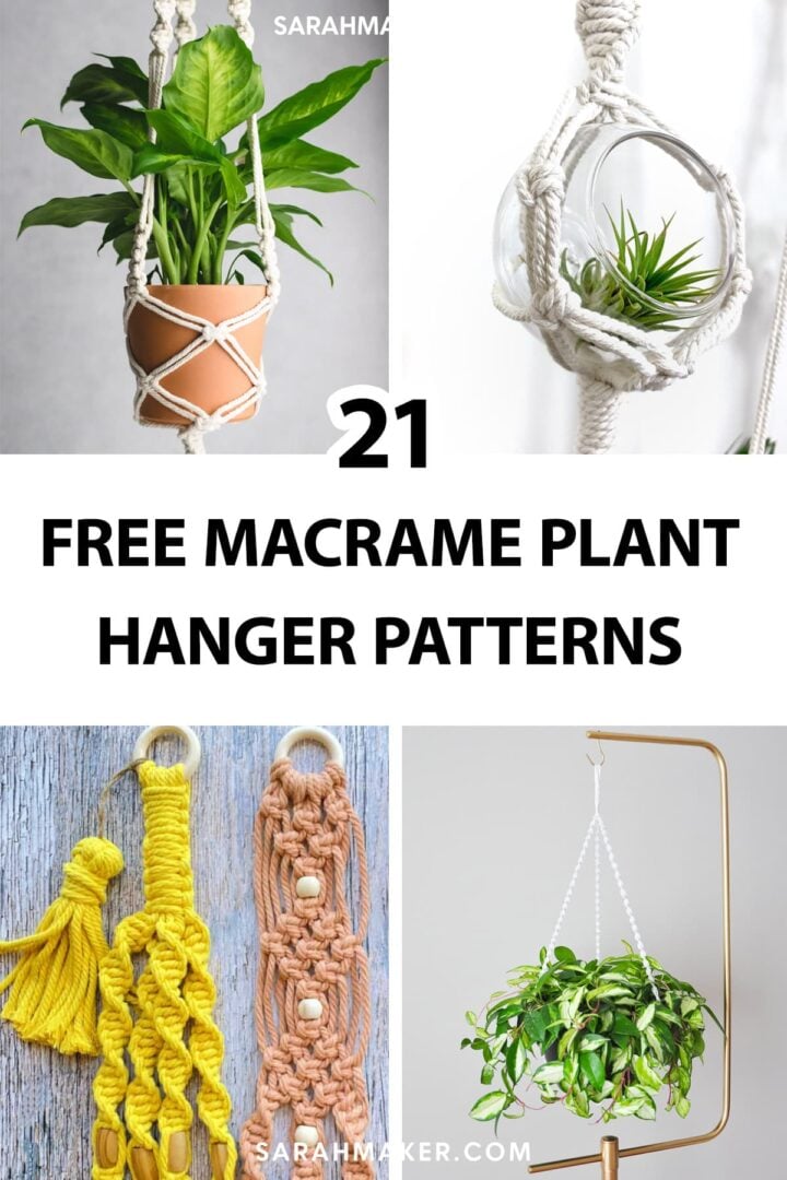21 Free Macrame Plant Hanger Patterns - Sarah Maker