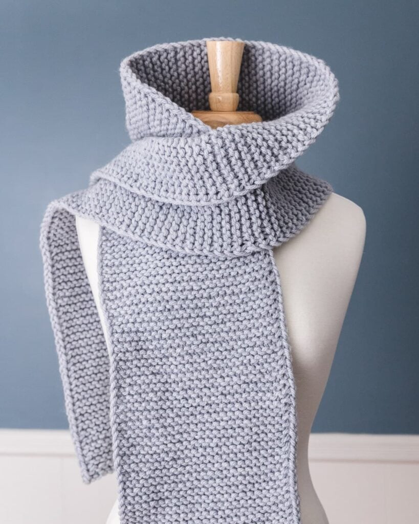 How to knit a hot sale scarf with 5mm needles