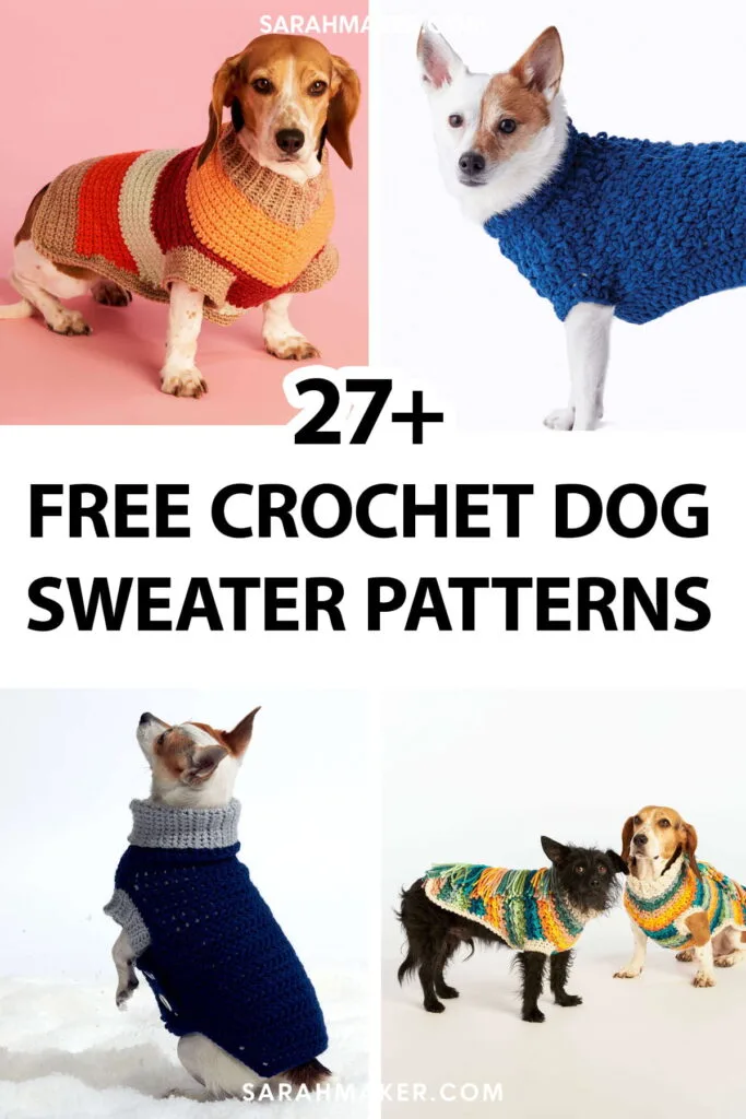 Dog sweater crochet pattern sale