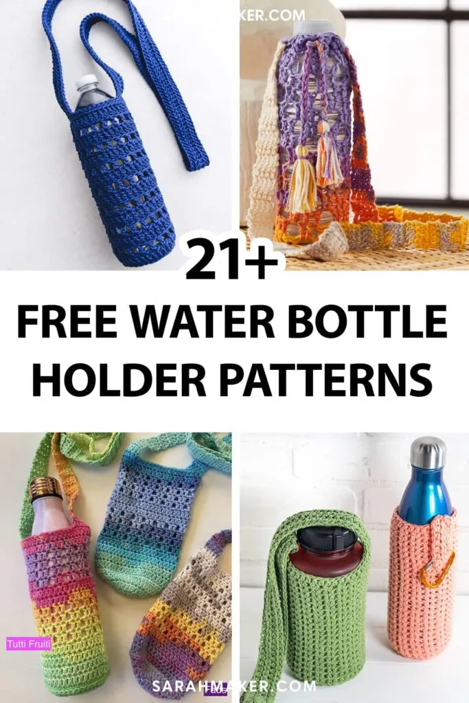 Crochet water hot sale bottle bag