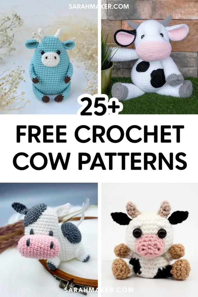 Cow Crochet Beginner KIT Mini Cow Learn to Crochet Amigurumi DIY 