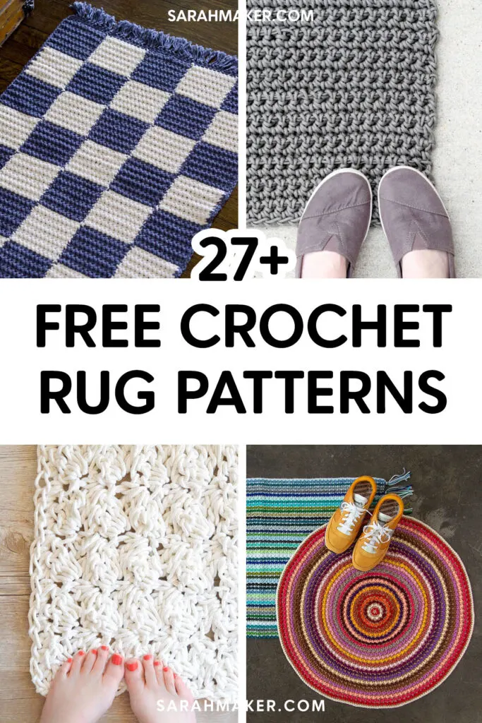 27 Free Crochet Rug Patterns - Sarah Maker