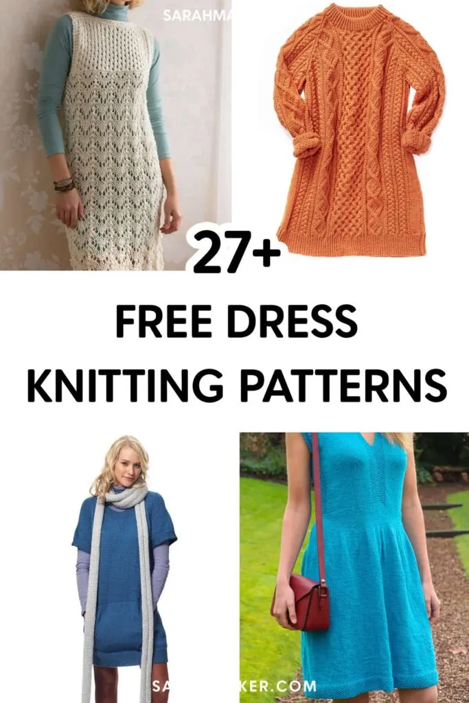 27+ Free Dress Knitting Patterns for Beginners - Sarah Maker