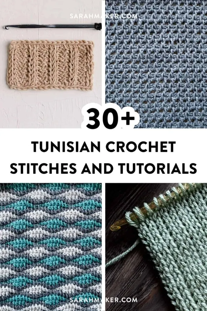 30 Tunisian Crochet Stitches and Tutorials - Sarah Maker