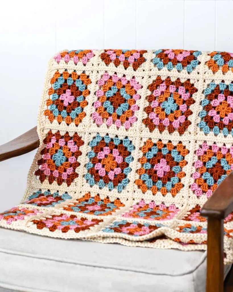 How to Crochet a Granny Square Blanket: Free Pattern - Sarah Maker