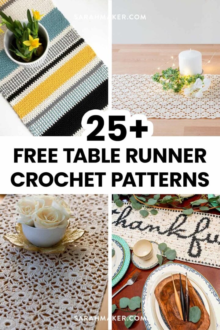 25 Free Crochet Table Runner Patterns - Sarah Maker