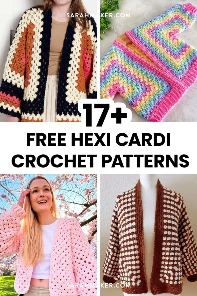 Free Granny Hexagon Cardigan Crochet Pattern - Sarah Maker